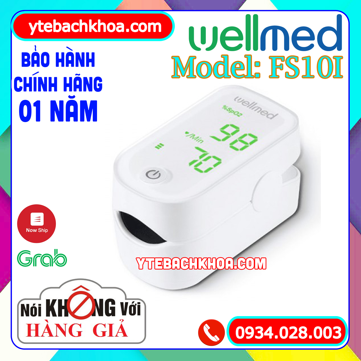 MÁY ĐO NỒNG ĐỘ OXY TRONG MÁU WELLMED FS10I