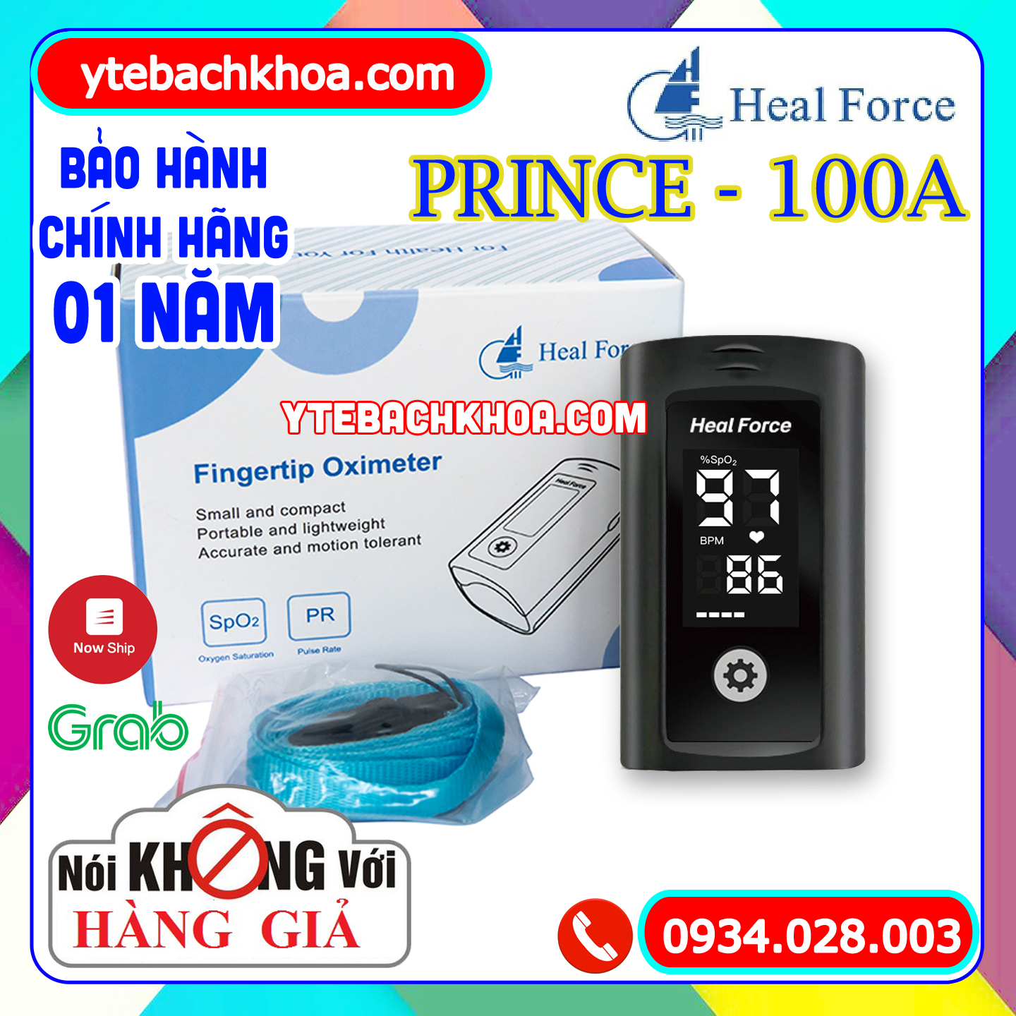 MÁY ĐO NỒNG ĐỘ OXY TRONG MÁU HEAL FORCE PRINCE 100A