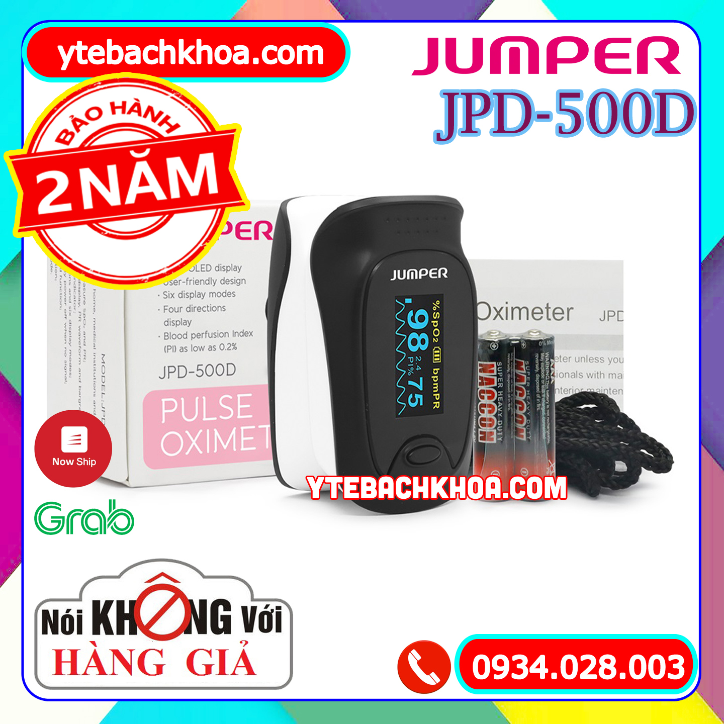 MÁY ĐO NỒNG ĐỘ OXY TRONG MÁU JUMPER JPD-500D