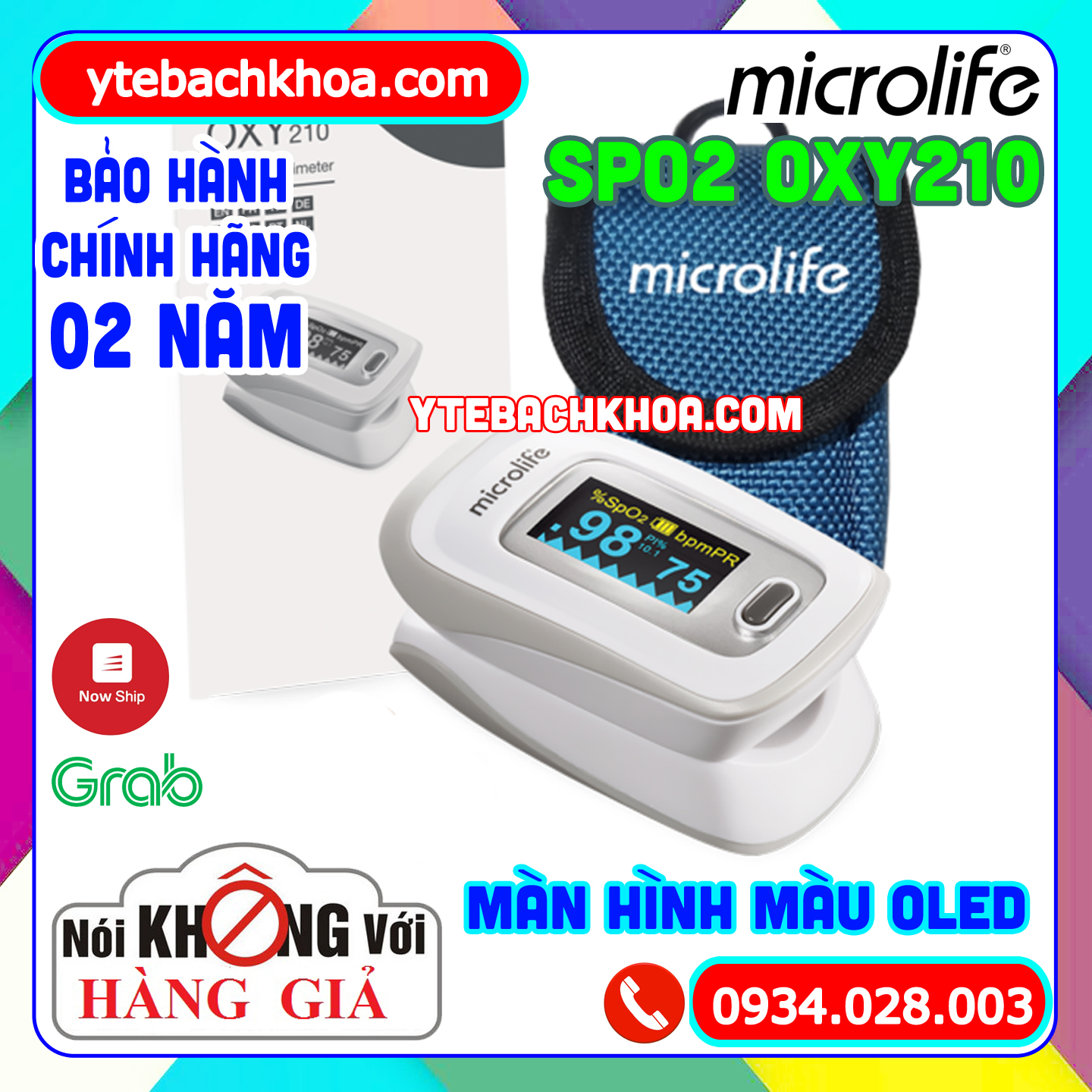 MÁY ĐO NỒNG ĐỘ OXY TRONG MÁU MICROLIFE OXY210